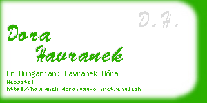 dora havranek business card